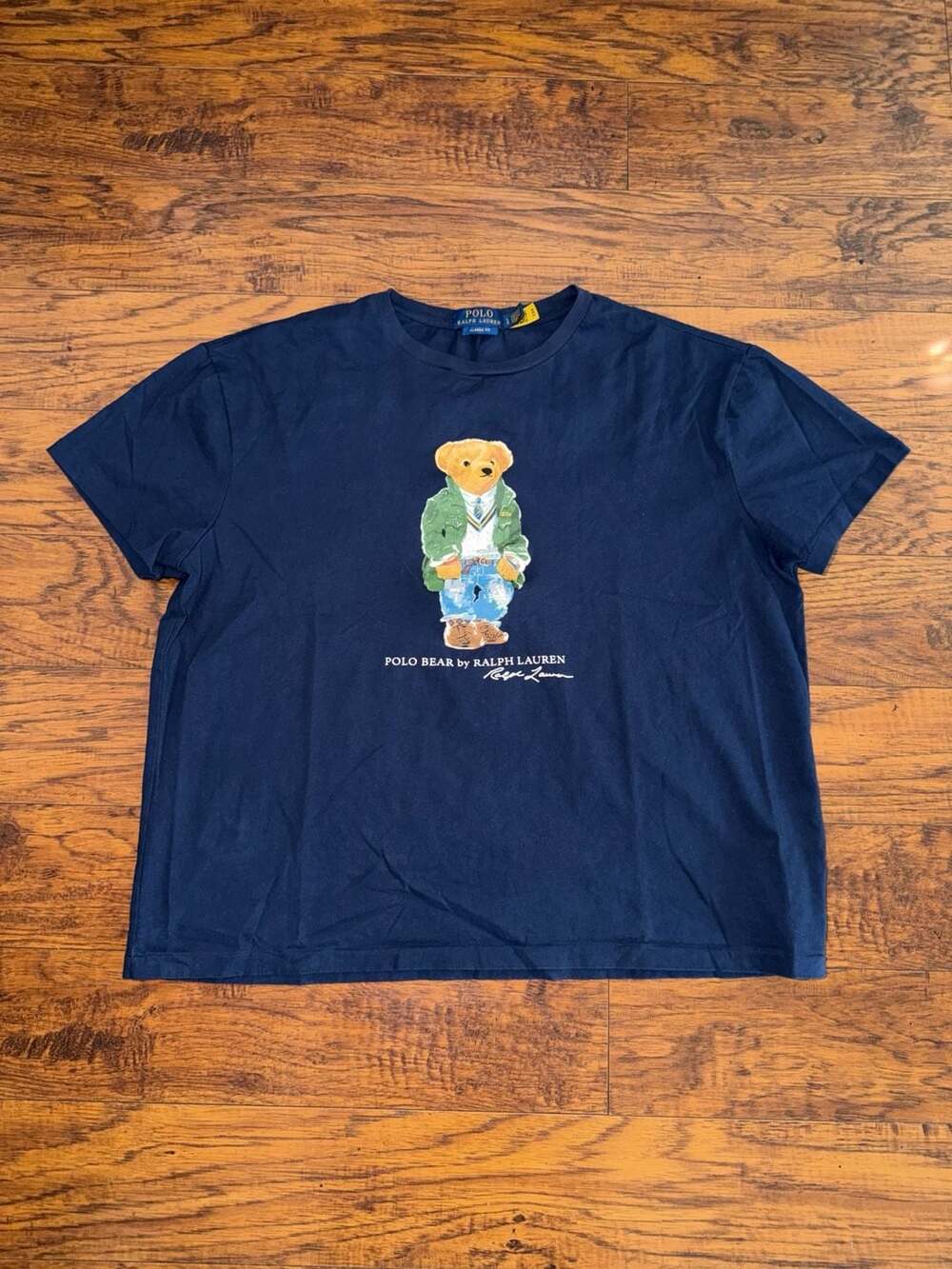 Polo Ralph Lauren Classic Fit Navy Blue Polo Bear Graphic T-Shirt Large
